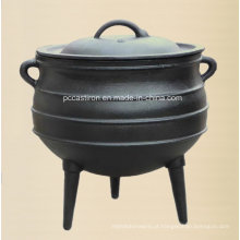 Potenciômetro de Potjie do ferro de molde # 8 Pré-assombrado com 3 pés